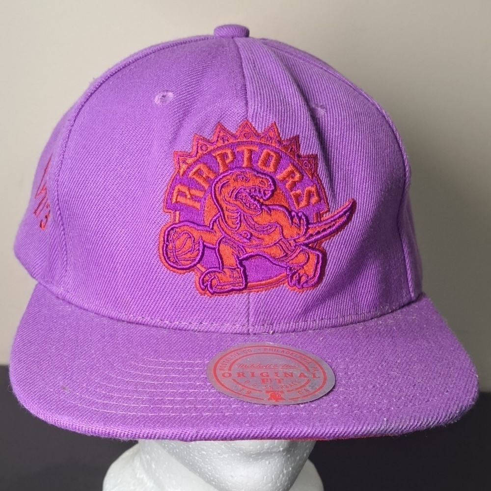 Mitchell & Ness Toronto Raptors Adjustable Hat Embroidered DJ Carton #3 Purple